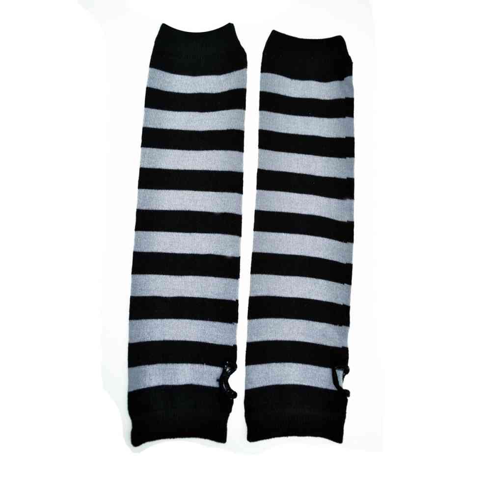 Poizen Industries - STRIPE Armwarmer - Zwart/Grijs
